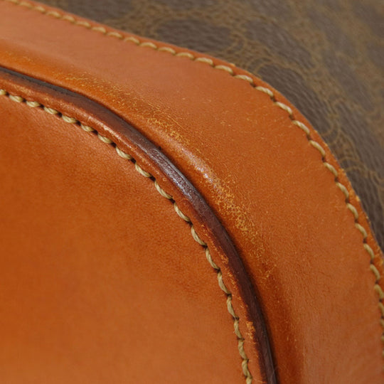 CELINE Handbag PVC Brown Macadam