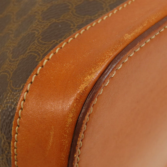 CELINE Handbag PVC Brown Macadam