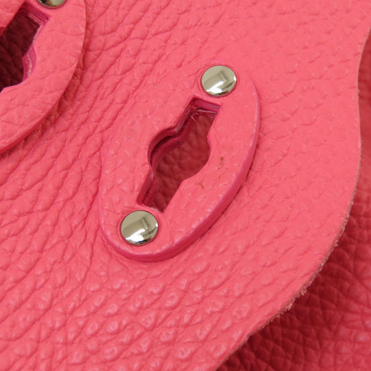 ZANELLATO Handbag leather Fluorescent pink 2WAY Women Used Authentic