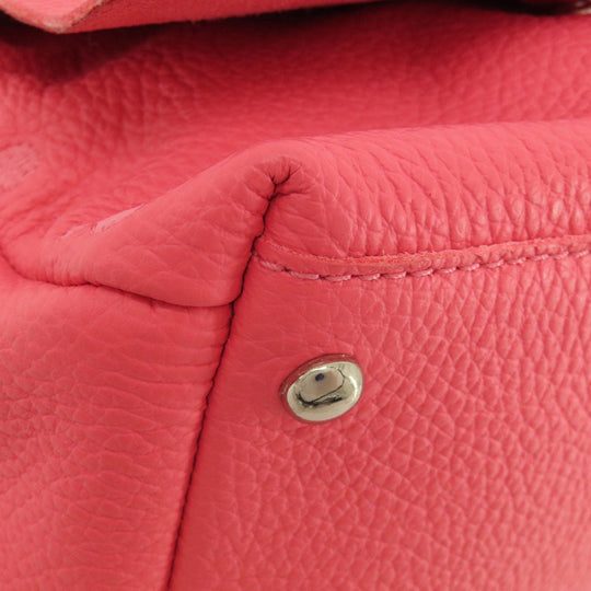 ZANELLATO Handbag leather Fluorescent pink 2WAY Women Used Authentic