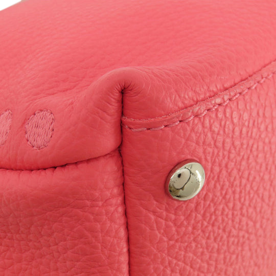 ZANELLATO Handbag leather Fluorescent pink 2WAY Women Used Authentic