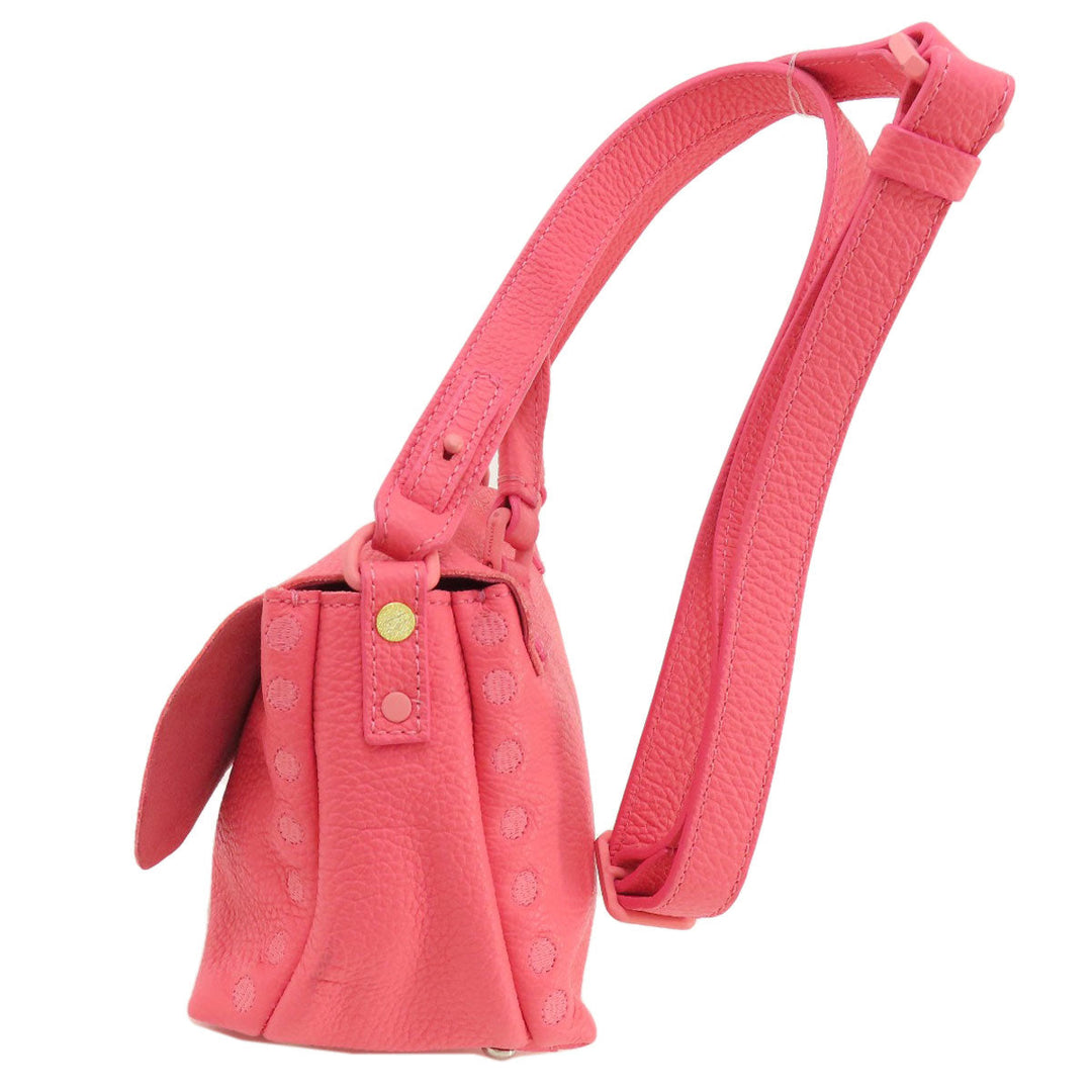 ZANELLATO Handbag leather Fluorescent pink 2WAY Women Used Authentic