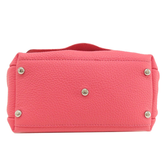 ZANELLATO Handbag leather Fluorescent pink 2WAY Women Used Authentic