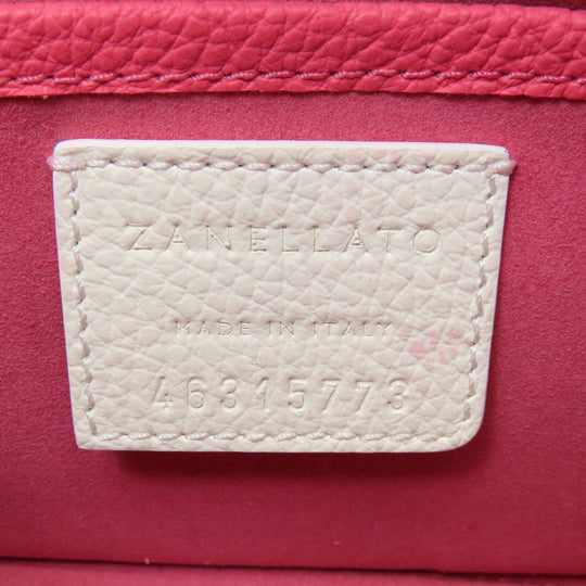 ZANELLATO Handbag leather Fluorescent pink 2WAY Women Used Authentic