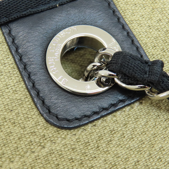 CHANEL Tote Bag canvas beige Deauville SilverMetal