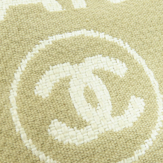CHANEL Tote Bag canvas beige Deauville SilverMetal