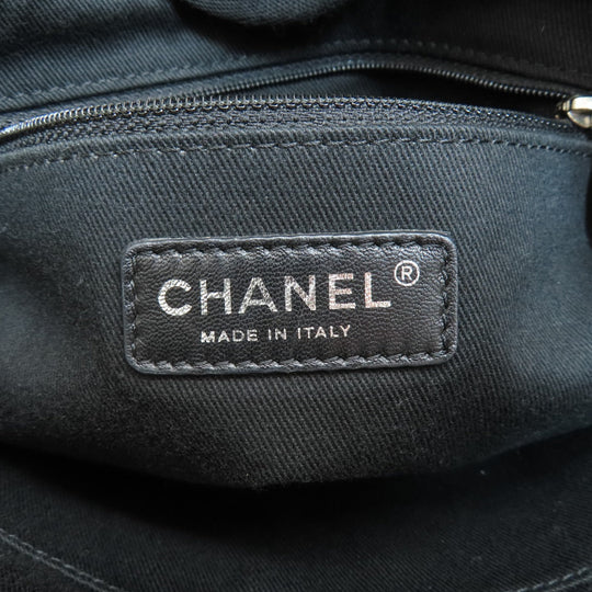 CHANEL Tote Bag canvas beige Deauville SilverMetal