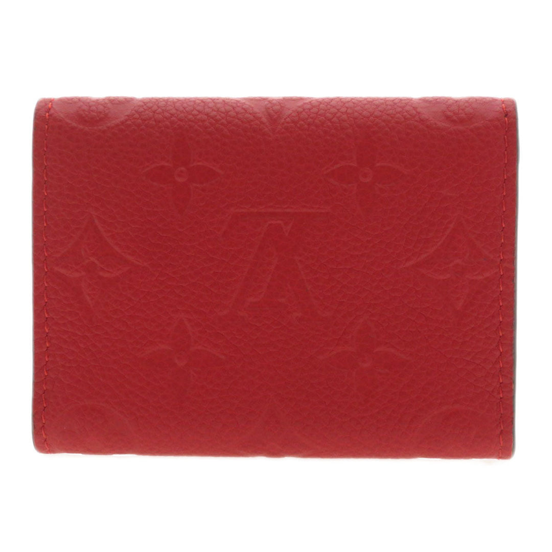 LOUIS VUITTON Card Case M58457 Ann Platt Red Envelope Carte de Visite Empreinte Women Used Authentic