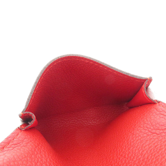 LOUIS VUITTON Card Case M58457 Ann Platt Red Envelope Carte de Visite Empreinte Women Used Authentic