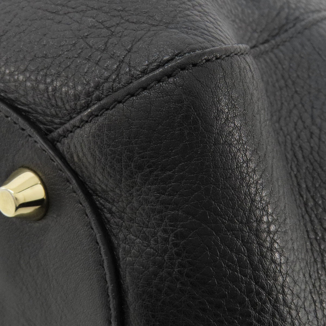 JIMMY CHOO Shoulder Bag leather black ChainShoulder Women Used Authentic
