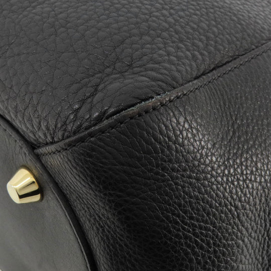 JIMMY CHOO Shoulder Bag leather black ChainShoulder Women Used Authentic