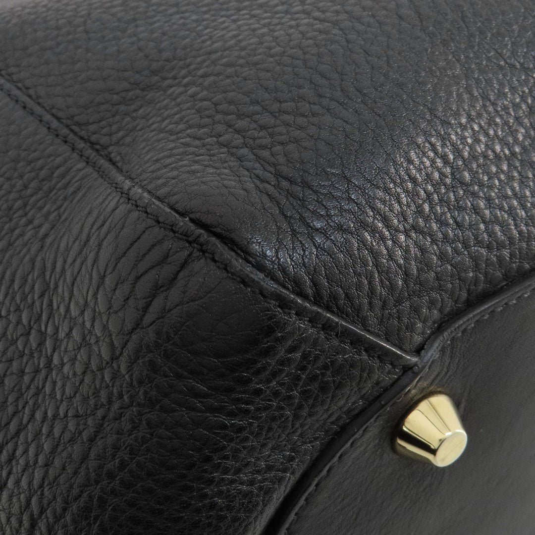 JIMMY CHOO Shoulder Bag leather black ChainShoulder Women Used Authentic