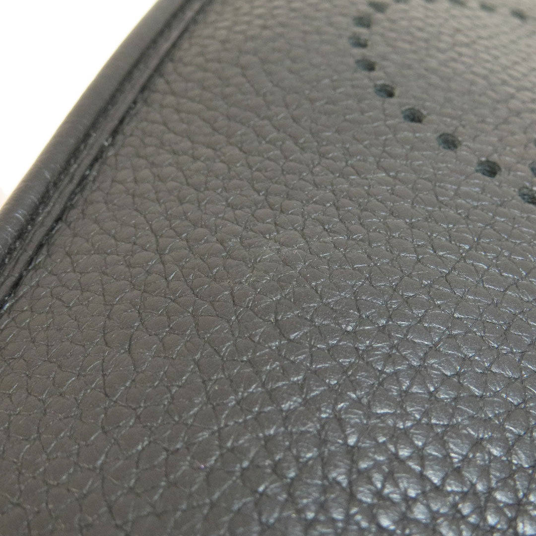 HERMES Shoulder Bag Taurillon Clemence black Evelyn TPM Black Gold Metal Women Used Authentic