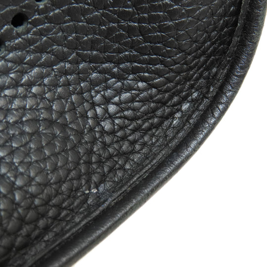 HERMES Shoulder Bag Taurillon Clemence black Evelyn TPM Black Gold Metal Women Used Authentic