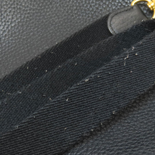 HERMES Shoulder Bag Taurillon Clemence black Evelyn TPM Black Gold Metal Women Used Authentic