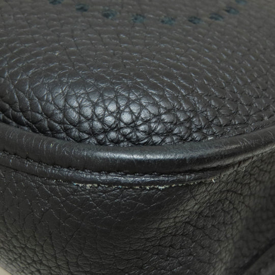 HERMES Shoulder Bag Taurillon Clemence black Evelyn TPM Black Gold Metal Women Used Authentic