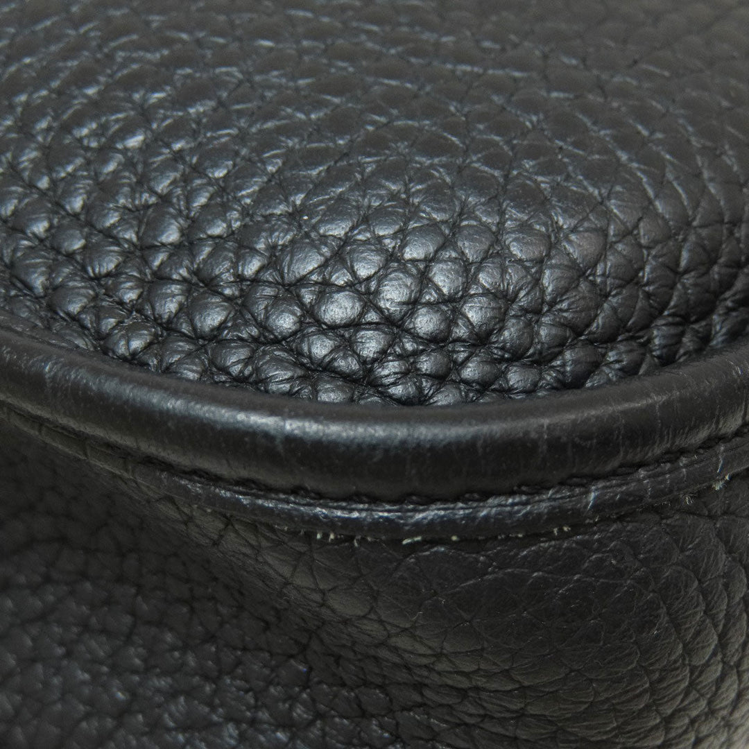 HERMES Shoulder Bag Taurillon Clemence black Evelyn TPM Black Gold Metal Women Used Authentic