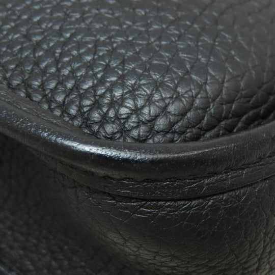 HERMES Shoulder Bag Taurillon Clemence black Evelyn TPM Black Gold Metal Women Used Authentic