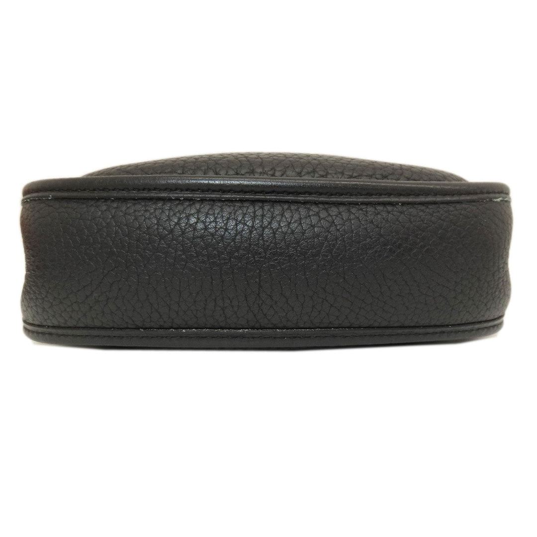 HERMES Shoulder Bag Taurillon Clemence black Evelyn TPM Black Gold Metal Women Used Authentic