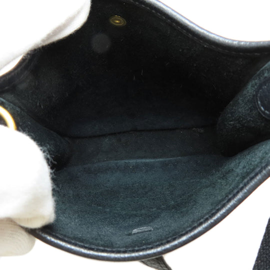 HERMES Shoulder Bag Taurillon Clemence black Evelyn TPM Black Gold Metal Women Used Authentic