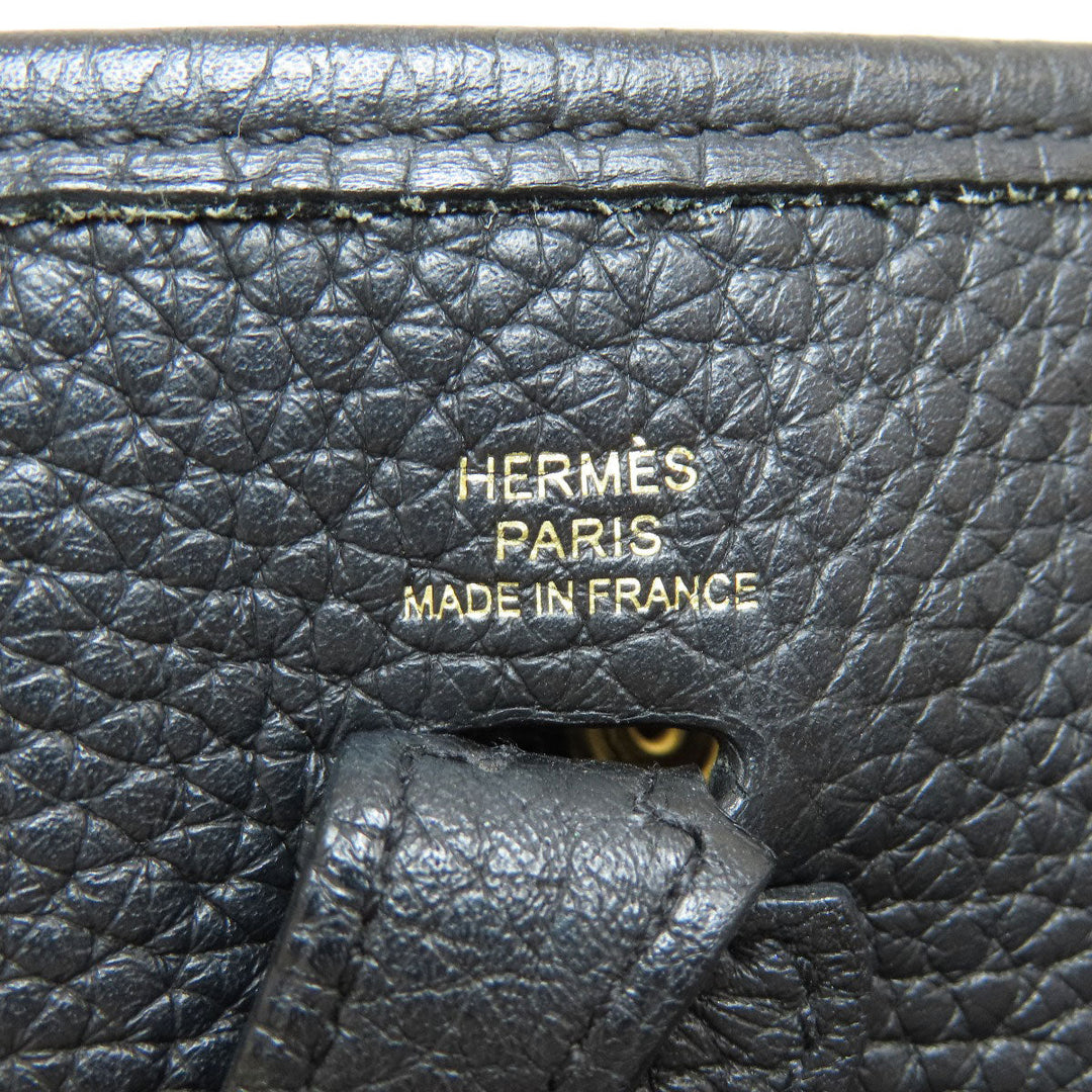 HERMES Shoulder Bag Taurillon Clemence black Evelyn TPM Black Gold Metal Women Used Authentic