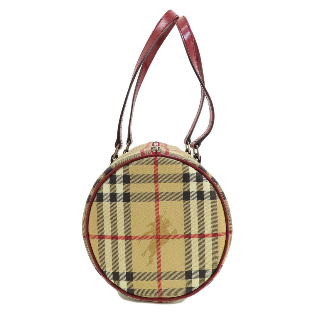 BURBERRY Handbag PVC beige Nova Check Women Used Authentic