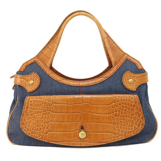 TOD’S Tote Bag leather Brown Embossing