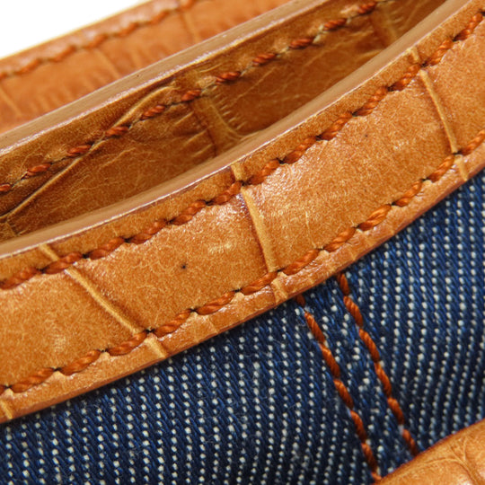 TOD’S Tote Bag leather Brown Embossing