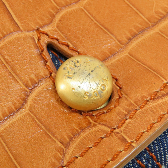 TOD’S Tote Bag leather Brown Embossing