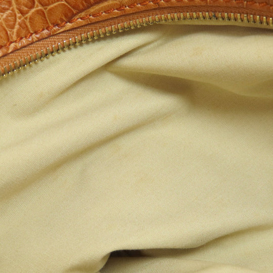 TOD’S Tote Bag leather Brown Embossing
