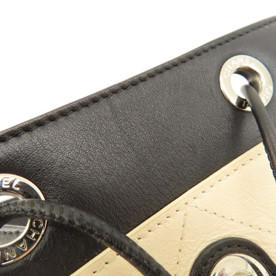 CHANEL Backpack Calfskin beige Matelasse COCO Mark SilverMetal Women Used Authentic