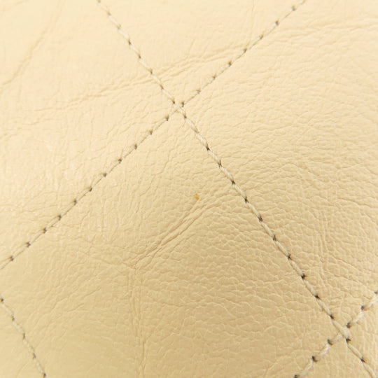 CHANEL Backpack Calfskin beige Matelasse COCO Mark SilverMetal Women Used Authentic