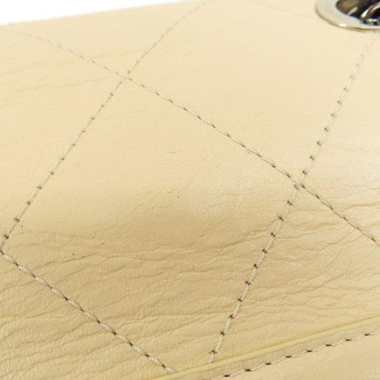 CHANEL Backpack Calfskin beige Matelasse COCO Mark SilverMetal Women Used Authentic