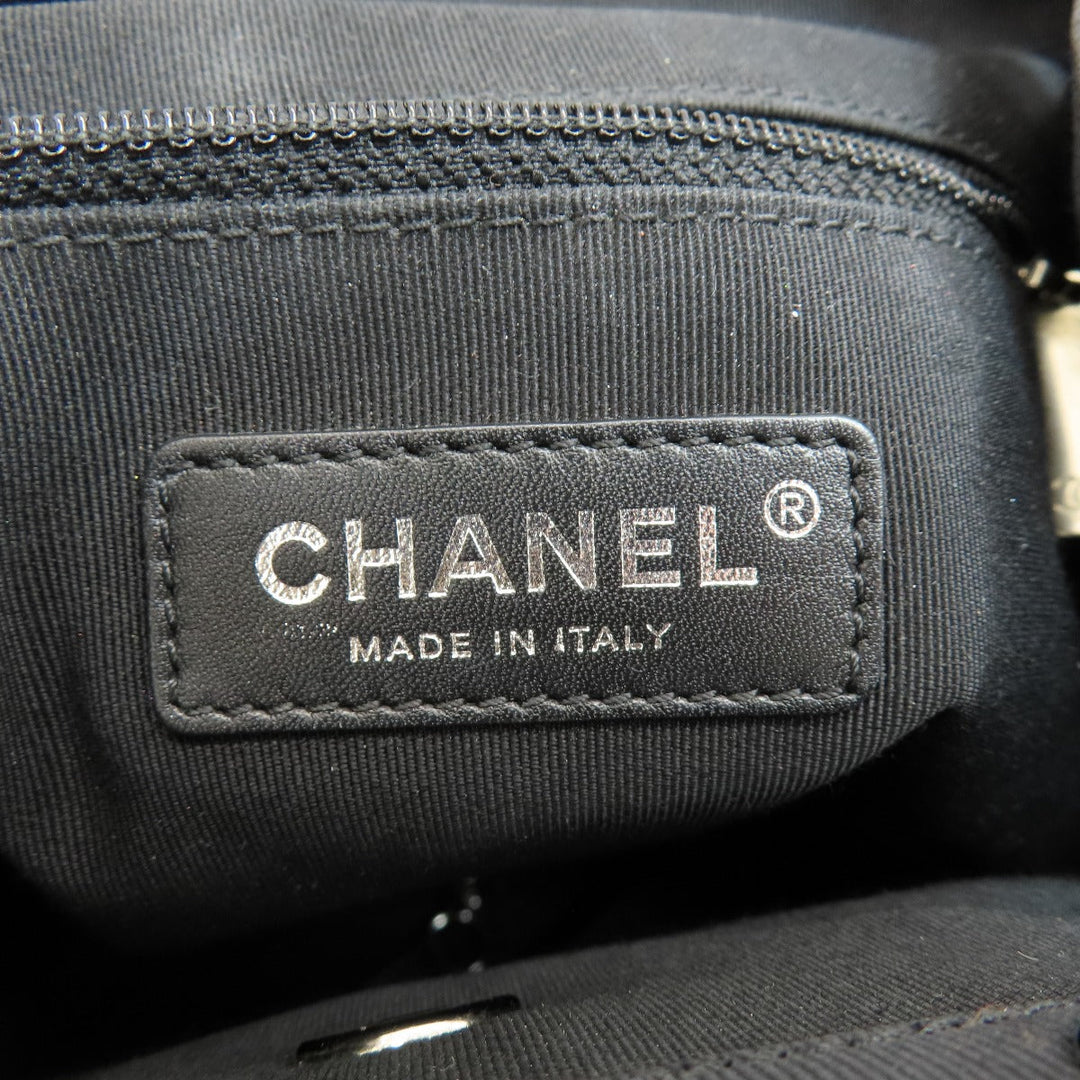 CHANEL Backpack Calfskin beige Matelasse COCO Mark SilverMetal Women Used Authentic