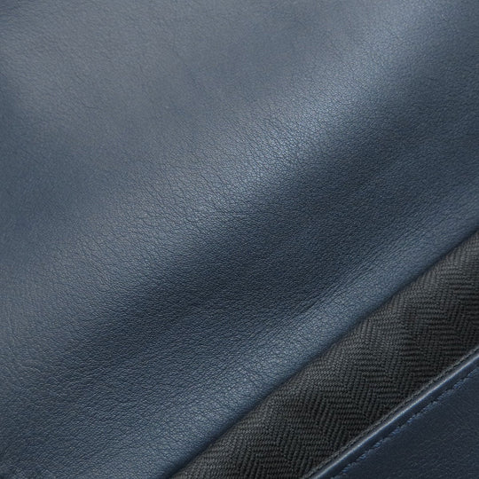 LOEWE Shoulder Bag Calfskin Navy anagram Women Used Authentic