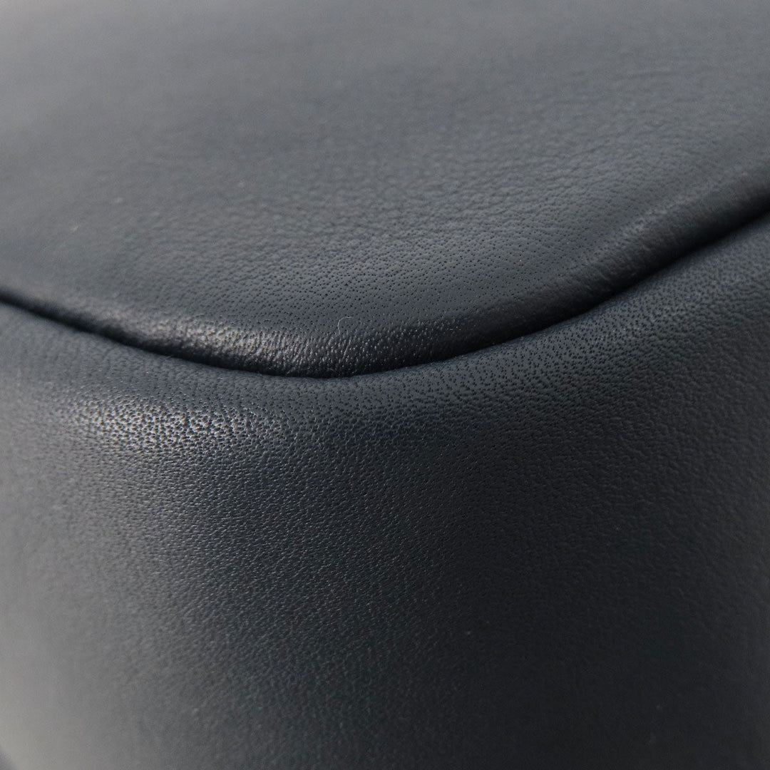 LOEWE Shoulder Bag Calfskin Navy anagram Women Used Authentic
