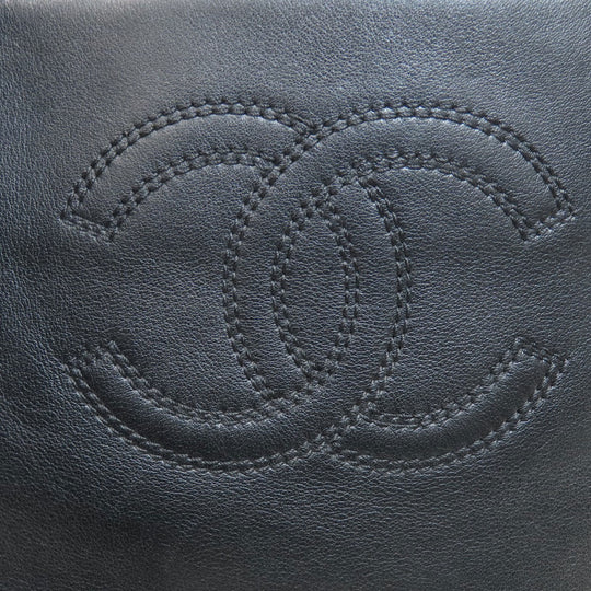 CHANEL Tote Bag lambskin black COCO Mark Women Used Authentic