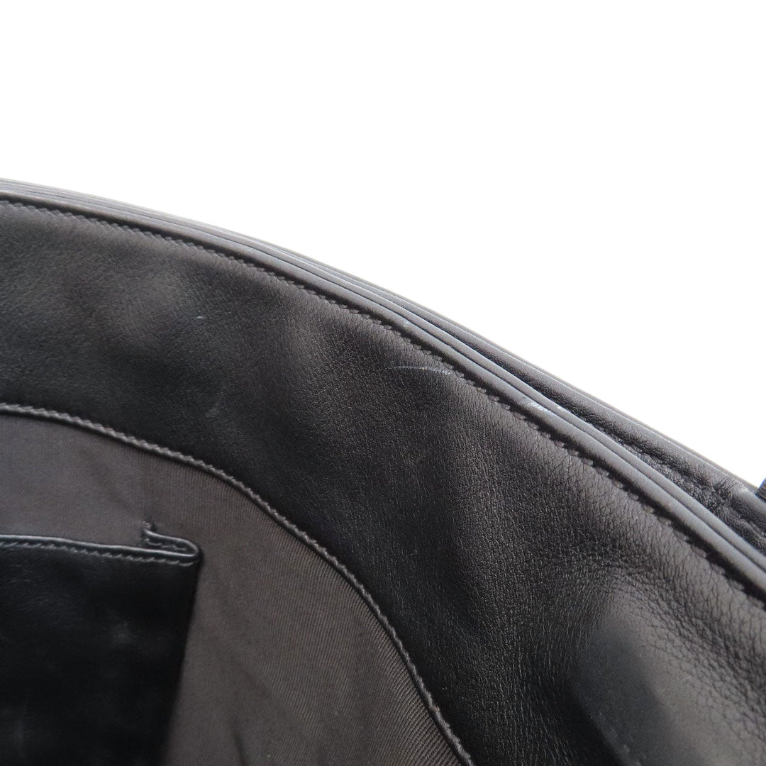 CHANEL Tote Bag lambskin black COCO Mark Women Used Authentic