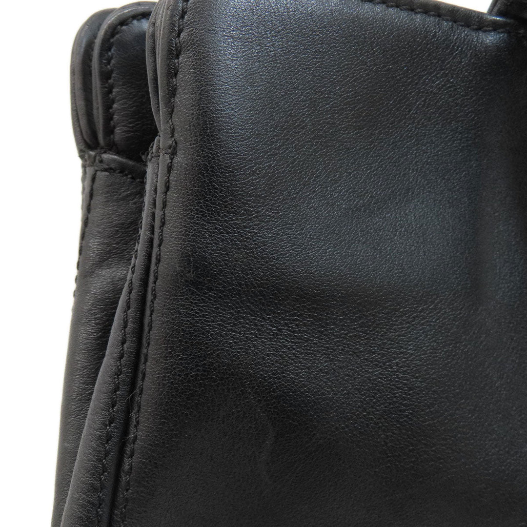 CHANEL Tote Bag lambskin black COCO Mark Women Used Authentic