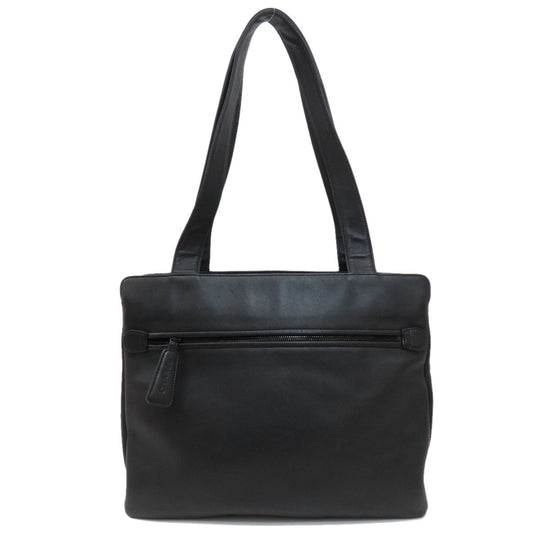 CHANEL Tote Bag lambskin black COCO Mark Women Used Authentic