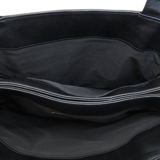 CHANEL Tote Bag lambskin black COCO Mark Women Used Authentic