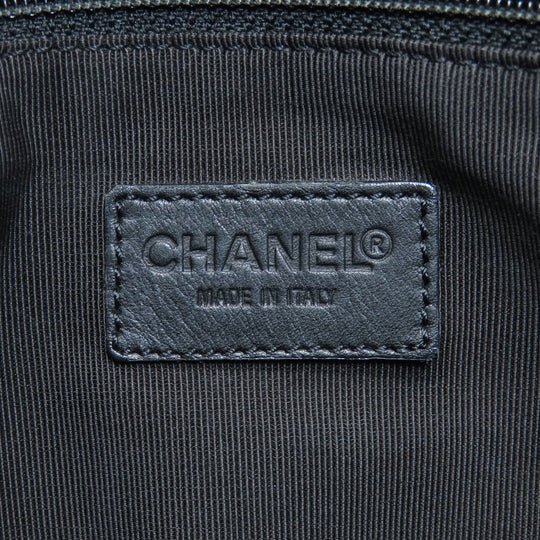 CHANEL Tote Bag lambskin black COCO Mark Women Used Authentic