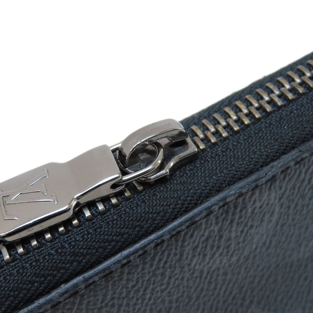LOUIS VUITTON Long Wallet Purse M62295 Monogram Eclipse black Zippy wallet  Vertical mens Used Authentic