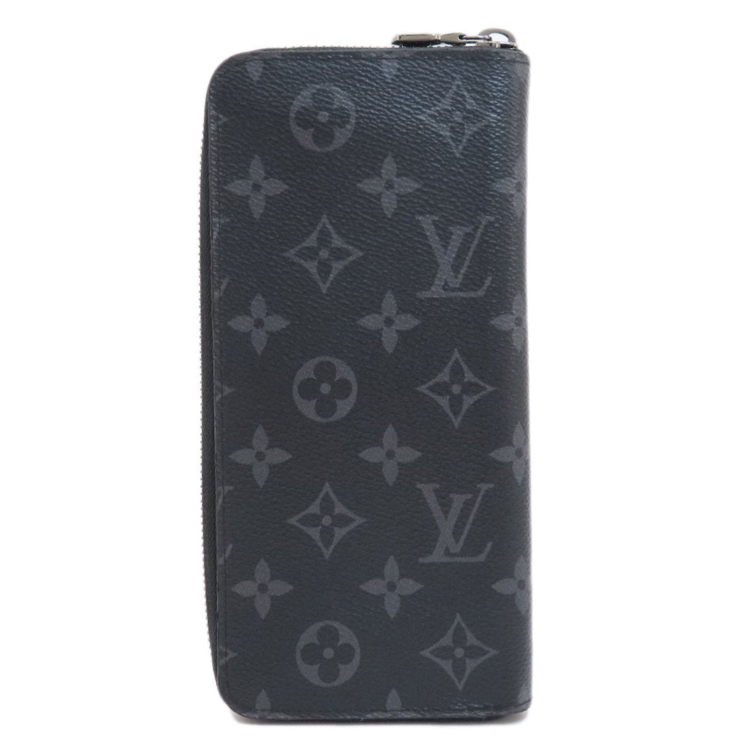 LOUIS VUITTON Long Wallet Purse M62295 Monogram Eclipse black Zippy wallet  Vertical mens Used Authentic