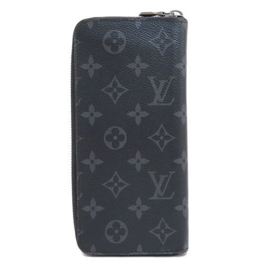 LOUIS VUITTON Long Wallet Purse M62295 Monogram Eclipse black Zippy wallet  Vertical mens Used Authentic