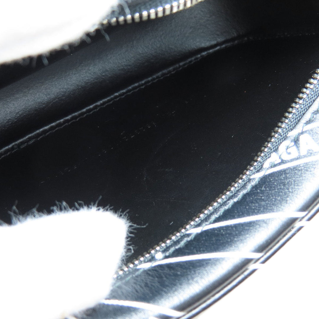 BALENCIAGA Shoulder Bag 552372 Calfskin black logo Women Used Authentic