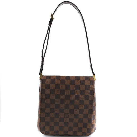 LOUIS VUITTON Shoulder Bag N51260 Damier canvas Brown Musette Salsa Women Used Authentic