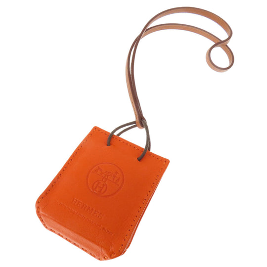 HERMES key ring Anemiro Orange Back Charm Sac Orange Fu Women Used Authentic