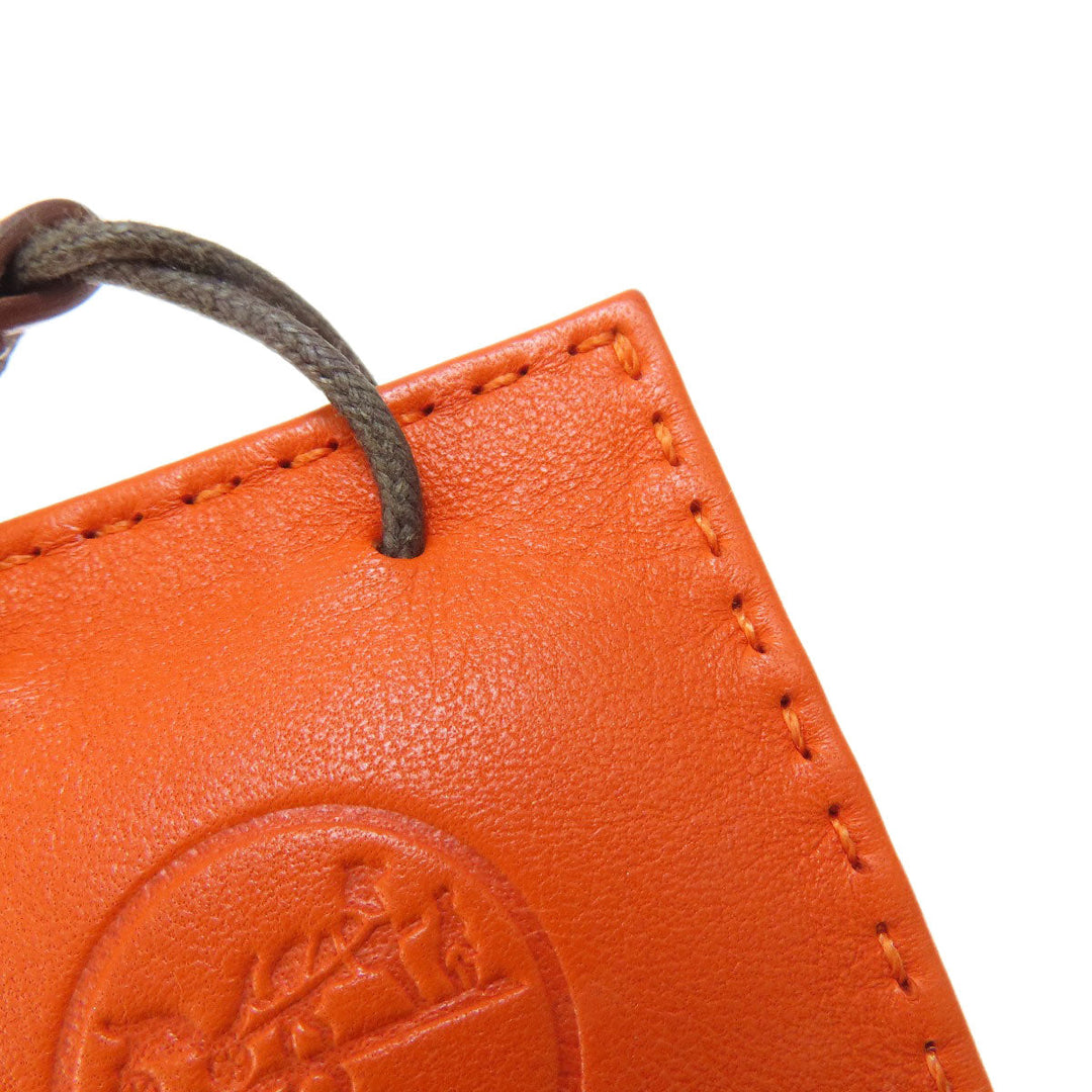 HERMES key ring Anemiro Orange Back Charm Sac Orange Fu Women Used Authentic