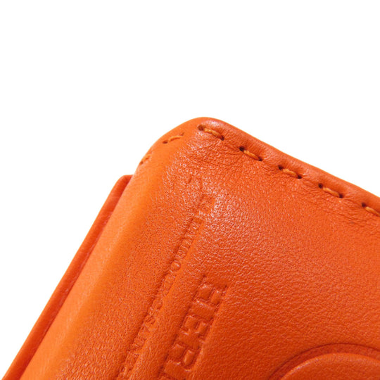 HERMES key ring Anemiro Orange Back Charm Sac Orange Fu Women Used Authentic